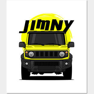 Front Yellow Jimny Off Road Posters and Art